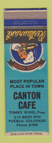 Matchbook Cover - Canton Cafe Pueblo Colorado SAMPLE