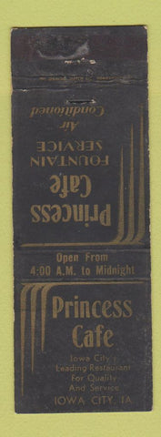 Matchbook Cover - Princess Cafe Iowa City IA WORN