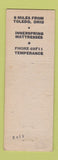 Matchbook Cover - Watt's Modern Cabins  Temperance OH