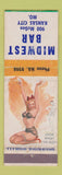 Matchbook Cover - Midwest Bar Kansas City MO pinup