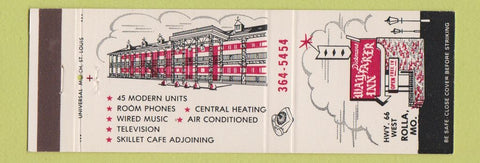 Matchbook Cover - Wayfarer Inn Rolla MO Route 66