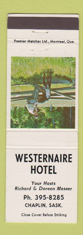 Matchbook Cover - Westernaire Hotel Chaplin SK