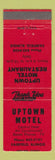 Matchbook Cover - Uptown Motel Fairfield IL