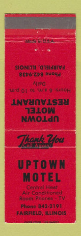 Matchbook Cover - Uptown Motel Fairfield IL
