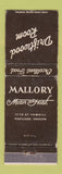 Matchbook Cover - Mallory Motor Hotel Portland OR WORN