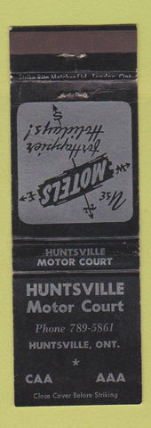 Matchbook Cover - Huntsville Motor Court Huntsville ON WEAR