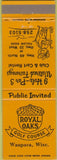 Matchbook Cover - Royal Oaks Golf Course Waupaca WI