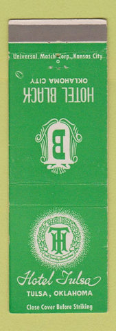 Matchbook Cover - Hotel Black Oklahoma City OK Tulsa