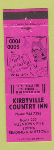 Matchbook Cover - Kirbyville Country Inn PA PINK