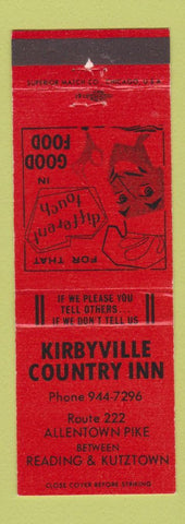 Matchbook Cover - Kirbyville Country Inn PA RED