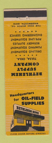 Matchbook Cover - Bethlehem Supply Oil Field Tulsa OK