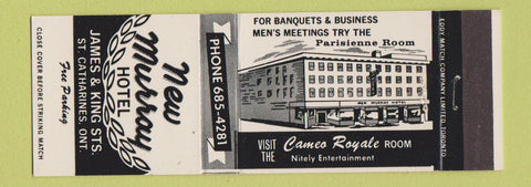 Matchbook Cover - New Murray Hotel St Catharines ON