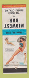Matchbook Cover - Midwest Bar Kansas City MO pinup