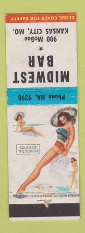 Matchbook Cover - Midwest Bar Kansas City MO pinup