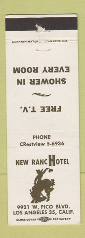 Matchbook Cover - New Ranch Hotel Los Angeles CA