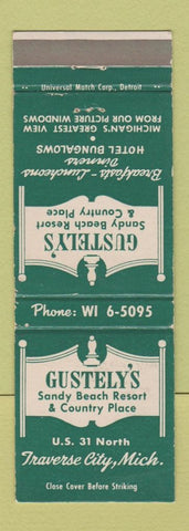 Matchbook Cover - Gustely's Resort Traverse City MI