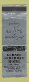 Matchbook Cover - Gurnee Suburban Motel Gurnee IL