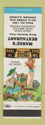 Matchbook Cover - Marge's Restaurant Chicago IL hillbilly