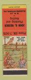 Matchbook Cover - John Reider Plumbing Heating Elizabethtown PA hillbilly