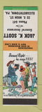 Matchbook Cover - Jack Scott Insurance Elizabethtown PA hillbilly