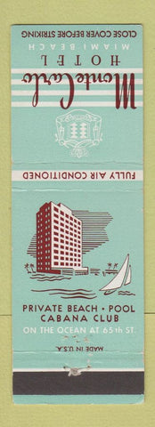 Matchbook Cover - Monte Carlo Hotel Miami Beach FL