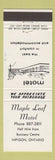 Matchbook Cover - Maple Leaf Motel Nipigon ON
