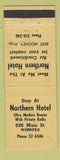 Matchbook Cover - Northern Hotel Winnipeg MB