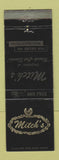 Matchbook Cover - Mitch's Steak House Miami Beach FL