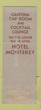 Matchbook Cover - Hotel Monterey Janesville WI