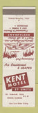 Matchbook Cover - Kent Motel Venice FL restaurant