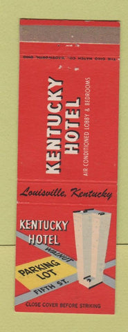 Matchbook Cover - Kentucky Hotel Louisville KY