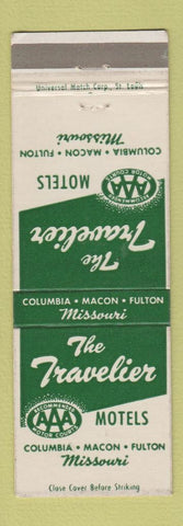 Matchbook Cover - Travelier Motels Columbia Macon Fulton MO