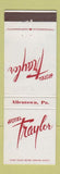 Matchbook Cover - Hotel Traylor Allentown PA