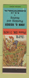 Matchbook Cover - John Reider Plumbing Heating Elizabethtown PA hillbilly