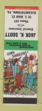 Matchbook Cover - Jack Scott Insurance Elizabethtown PA hillbilly