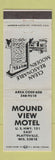 Matchbook Cover - Mound View Motel Platteville WI WEAR