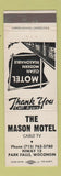 Matchbook Cover - Mason Motel Park Falls WI
