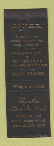 Matchbook Cover - Massillon Drive In Hotel OH