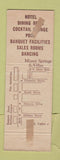 Matchbook Cover - Miami Springs Villas FL flamingo