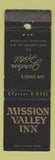 Matchbook Cover - Mission Valley Inn Hotel San Diego CA