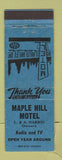 Matchbook Cover - Maple Hill Motel