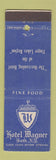 Matchbook Cover - Hotel Wagner Bath NY
