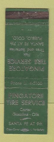 Matchbook Cover - Pingatore Tire Service Pueblo Colorado WEAR