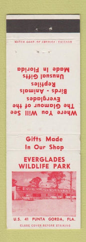 Matchbook Cover - Everglades Wildlife Park Punta Gorda FL
