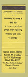 Matchbook Cover - Water Wheel Motel Lindsay ON
