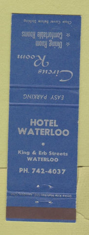 Matchbook Cover - Hotel Waterloo ON Circus Room