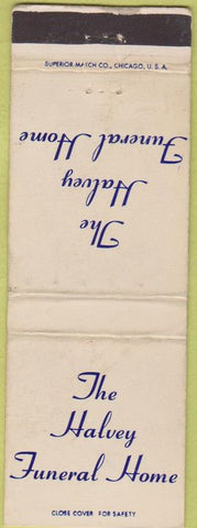 Matchbook Cover - Halvey Funeral Home Beacon NY WEAR