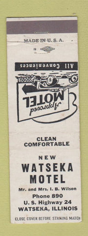 Matchbook Cover - Watseka Motel IL