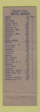 Matchbook Cover - Hotel Huron Ypsilanti MI RED