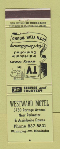 Matchbook Cover - Westward Motel Winnipeg MB
